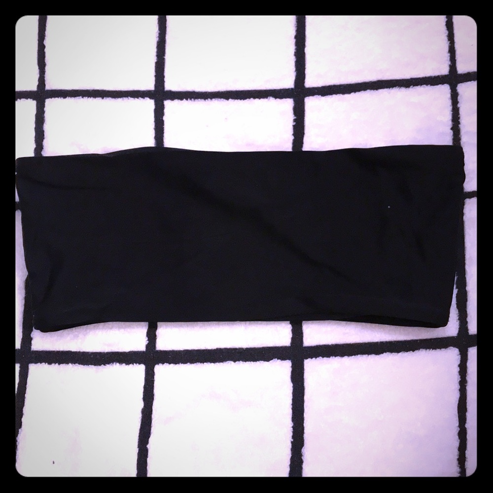 Black bandeaus bikini top